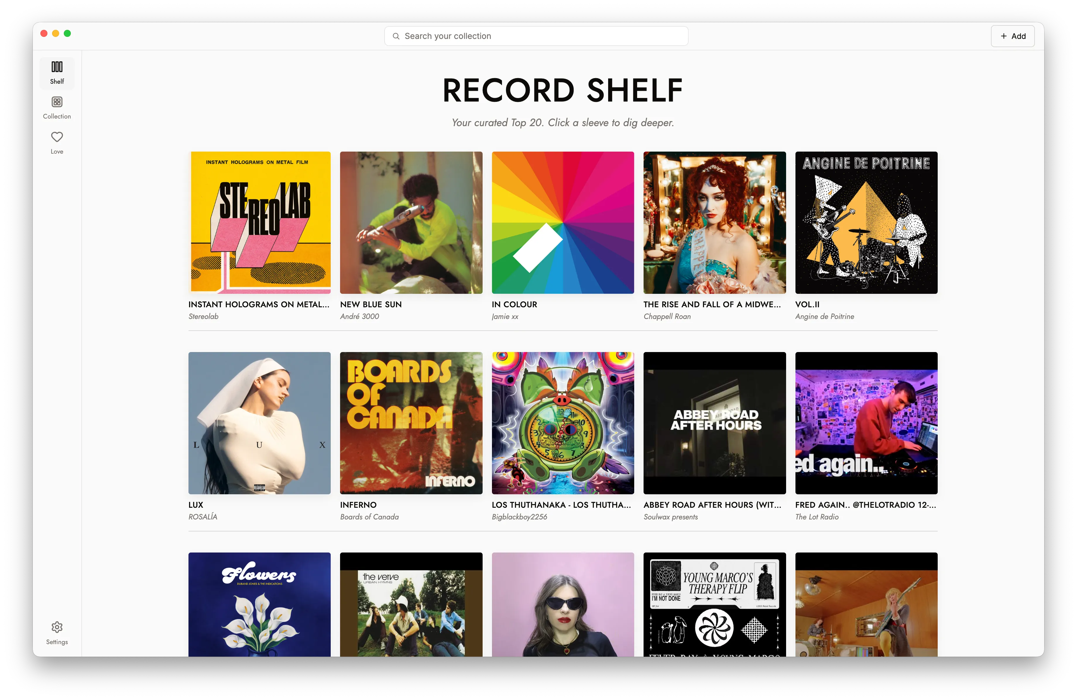 The Alwayssound Record Shelf — a curated Top 20 of album covers